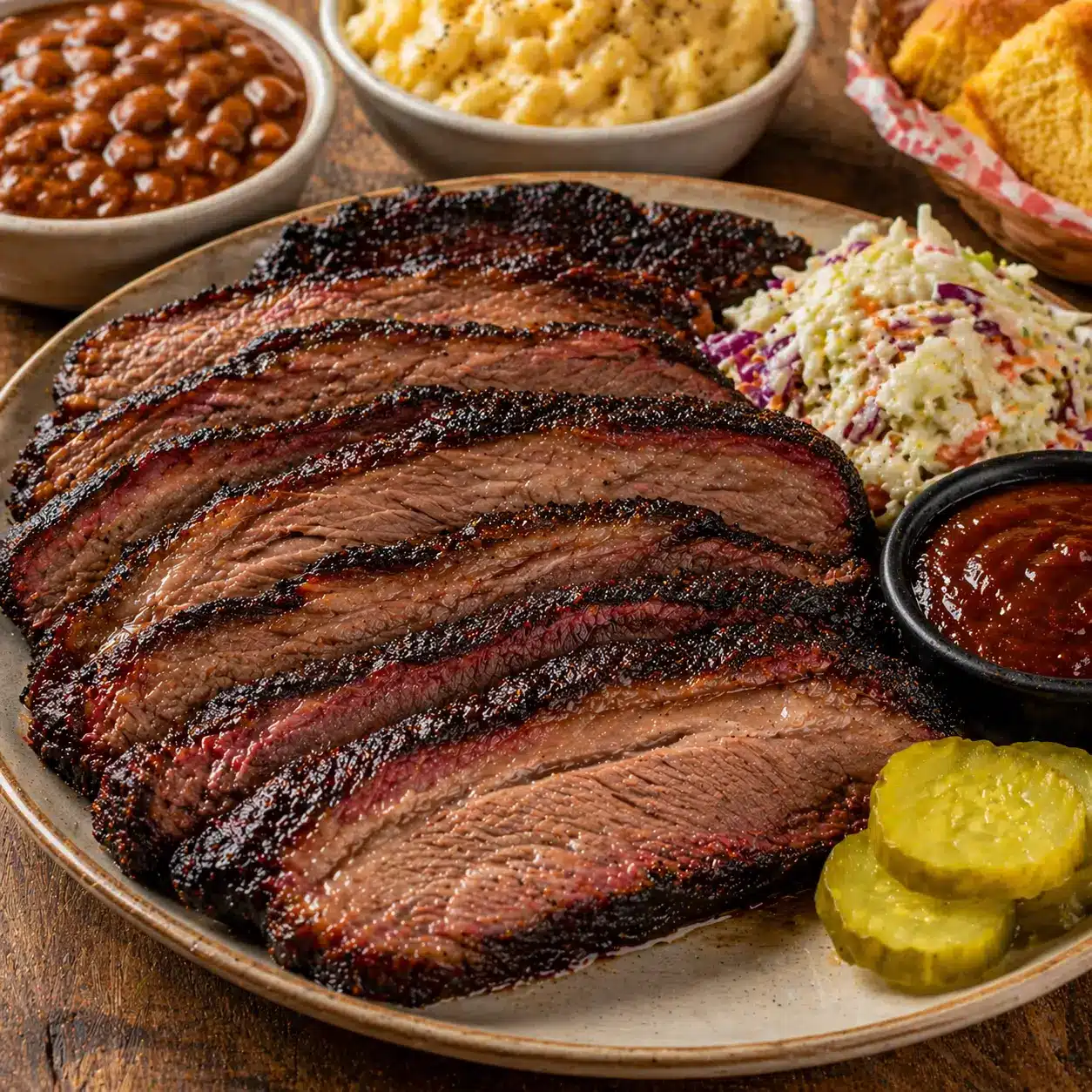 brisket served with sides