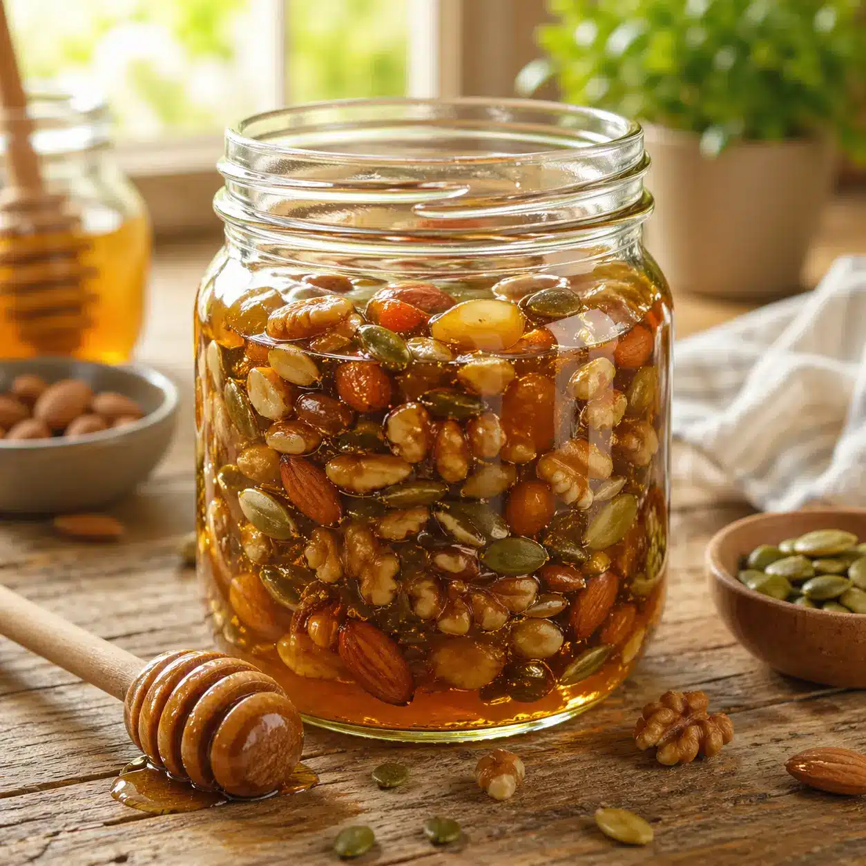honey recipe for brain with nuts and seeds