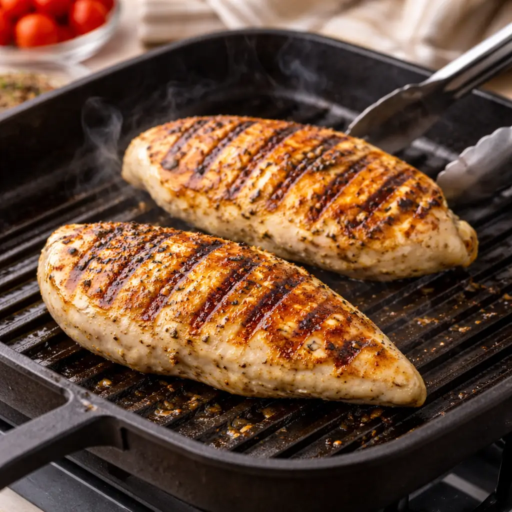 Grilling chicken for wildfire salad