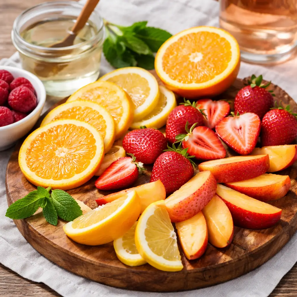 Fresh fruit for Ina Garten Rosé Sangria Recipe