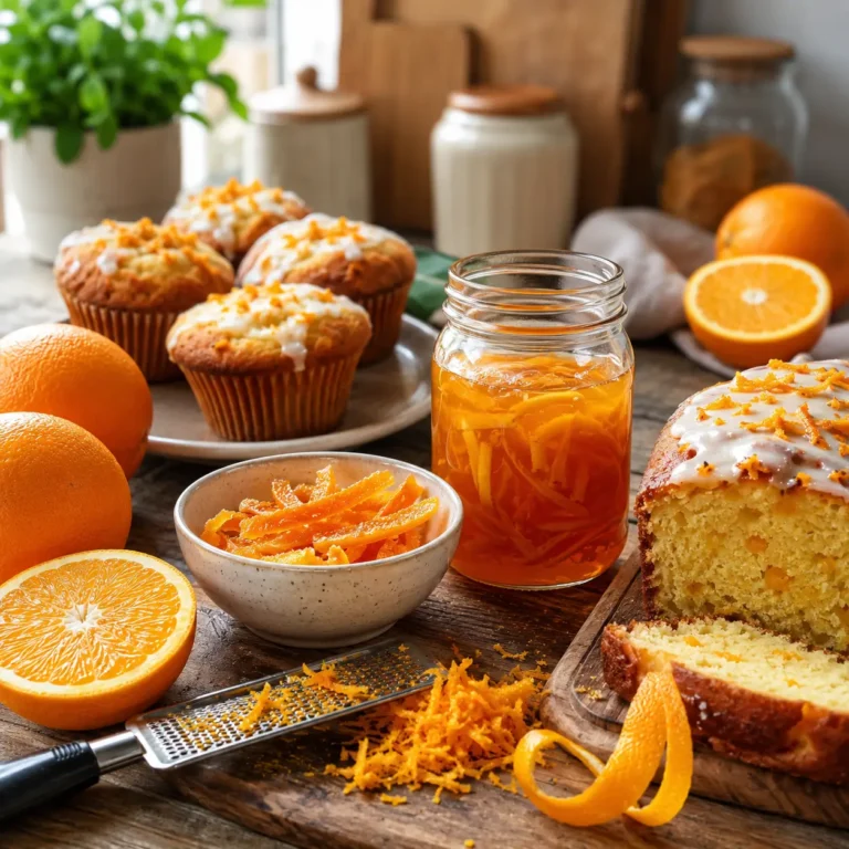 Homemade orange peel trick recipe with fresh citrus ingredients