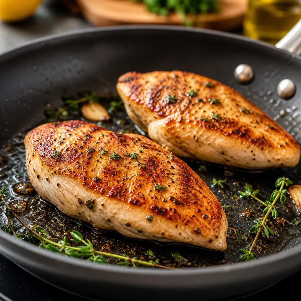 Cooking chicken for Gordon Ramsay chicken salad recipe
