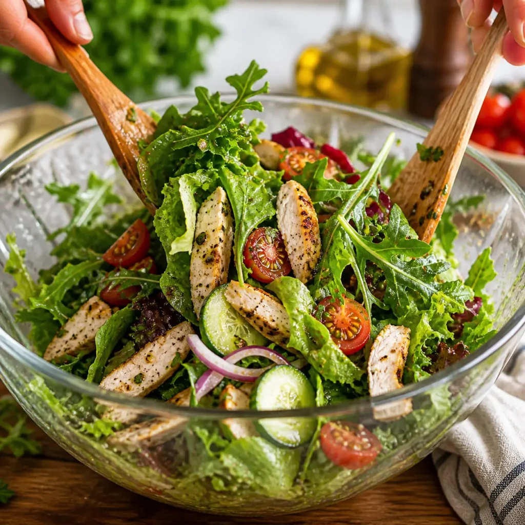 Tossing Gordon Ramsay chicken salad recipe