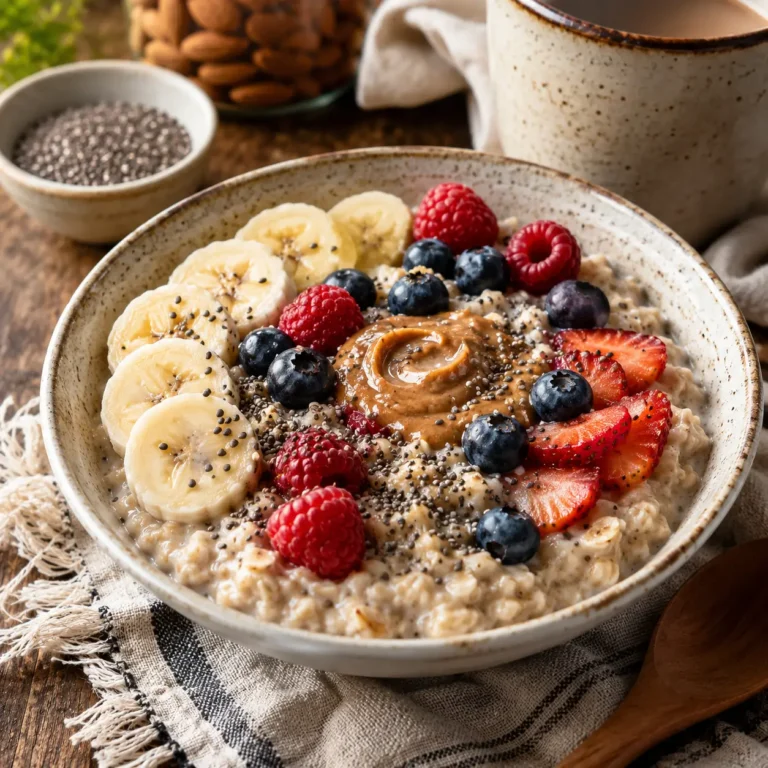 valerie bertinelli oat trick recipe served with berries and banana
